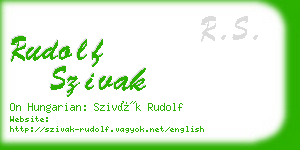 rudolf szivak business card